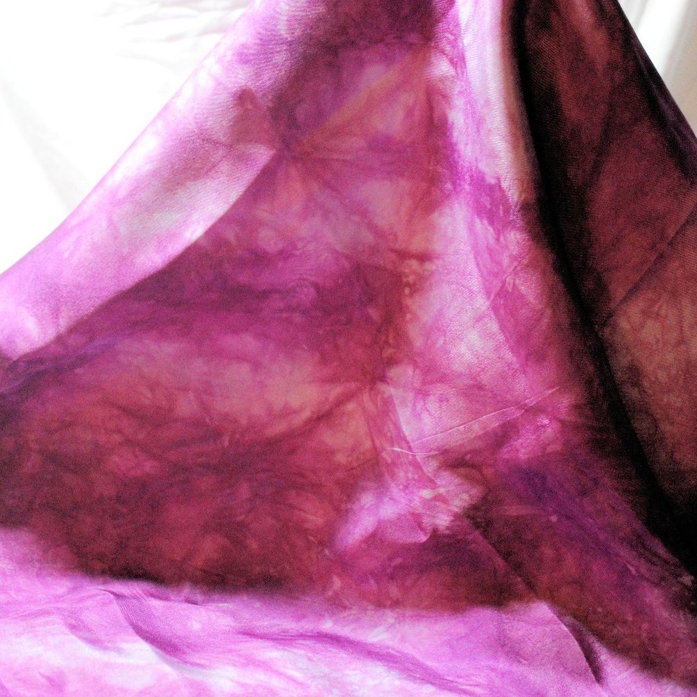 Magenta Habotai Silk Infinity Scarf  36" by 20"